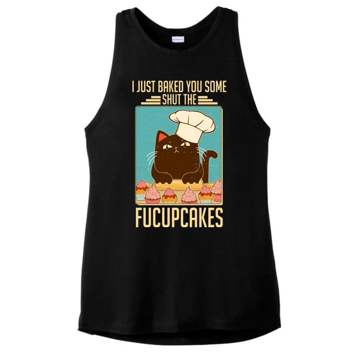 I Just Baked You Some Shut The Fucupcakes Cat Ladies Tri-Blend Wicking Tank