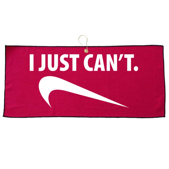 I Just Can't Funny Parody Large Microfiber Waffle Golf Towel