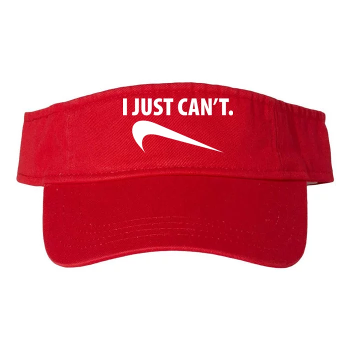 I Just Can't Funny Parody Valucap Bio-Washed Visor