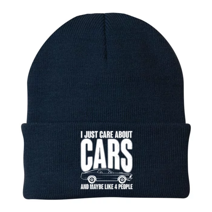 I Just Care About Cars and Maybe Like 4 People Knit Cap Winter Beanie