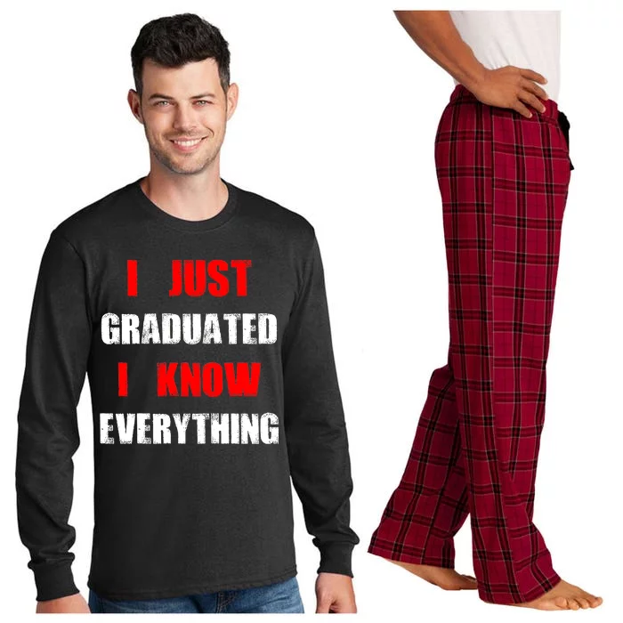 I Just Graduated I Know Everything Graduation Long Sleeve Pajama Set