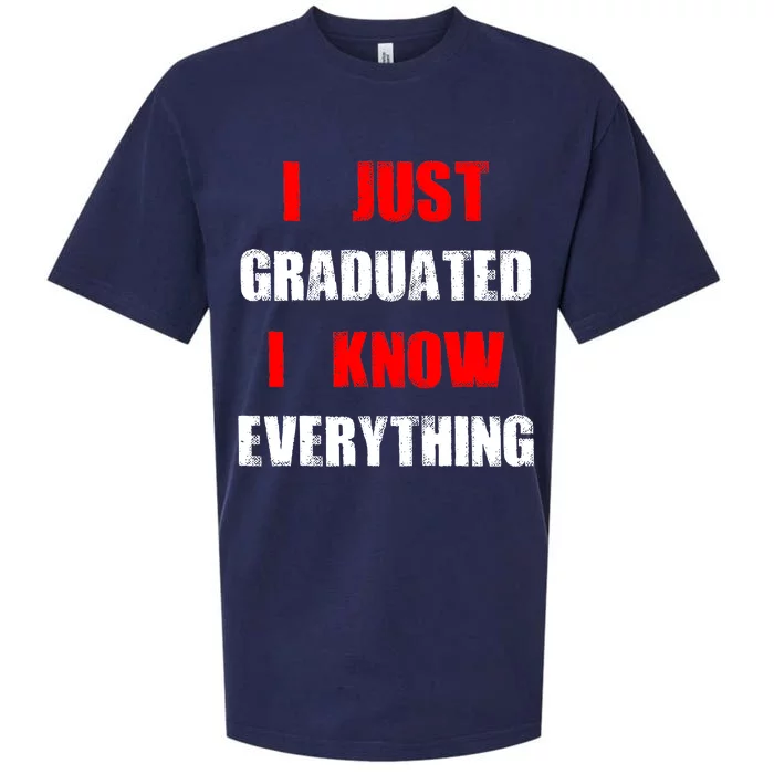 I Just Graduated I Know Everything Graduation Sueded Cloud Jersey T-Shirt