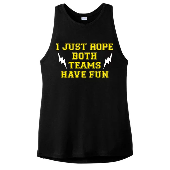 I Just Hope Both Teams Win Ladies Tri-Blend Wicking Tank