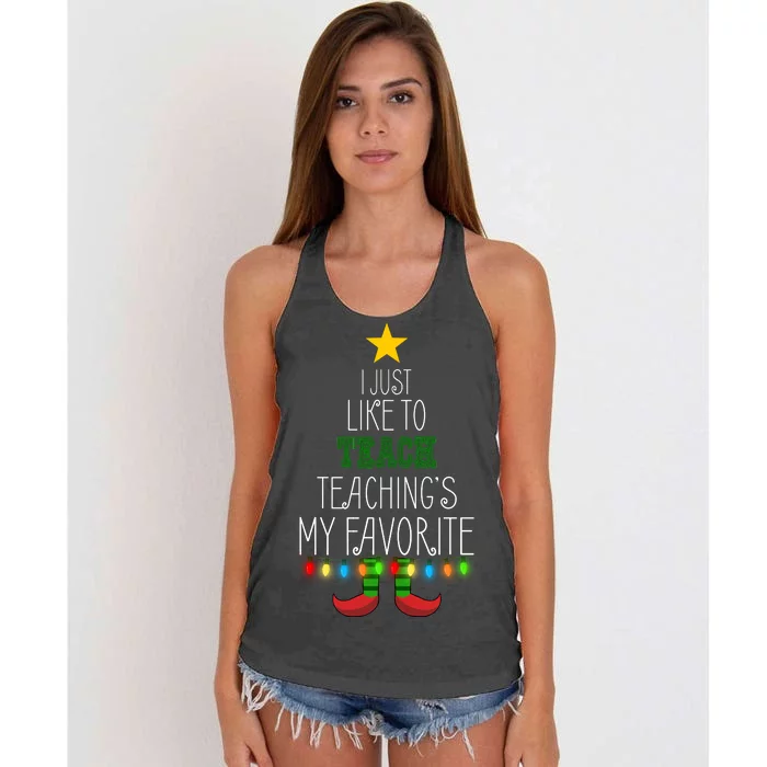 I Just Like To Teach, Teachings My Favorite Women's Knotted Racerback Tank