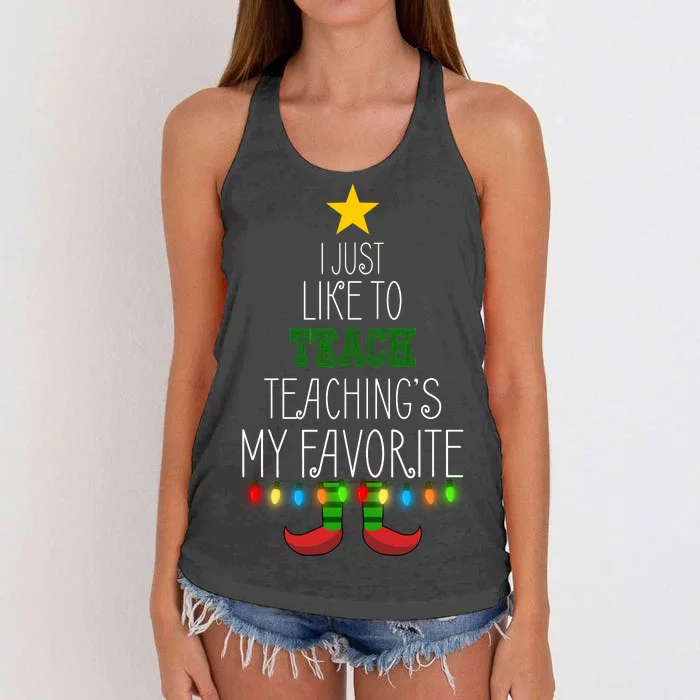 I Just Like To Teach, Teachings My Favorite Women's Knotted Racerback Tank