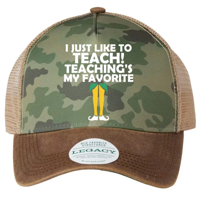 I Just like to Teach Teaching's My Favorite Elves Legacy Tie Dye Trucker Hat