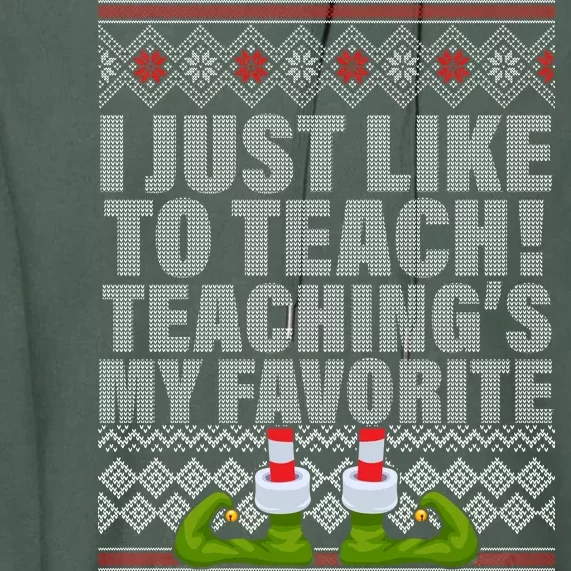 I Just Like To Teach Ugly Christmas Sweaters For Teachers Premium Hoodie