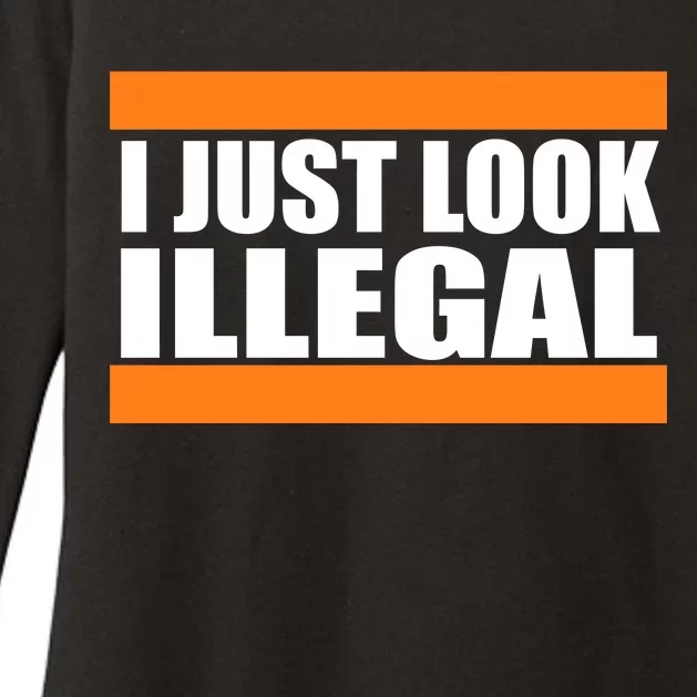 I Just Look Illegal Box Womens CVC Long Sleeve Shirt