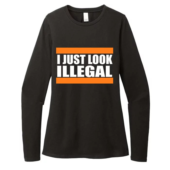 I Just Look Illegal Box Womens CVC Long Sleeve Shirt