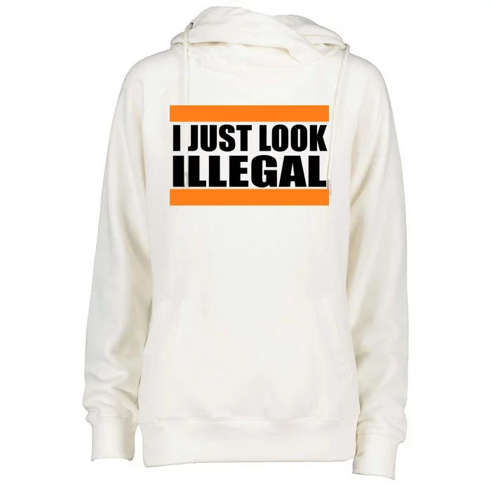 I Just Look Illegal Box Womens Funnel Neck Pullover Hood