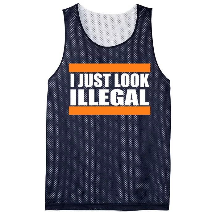 I Just Look Illegal Box Mesh Reversible Basketball Jersey Tank