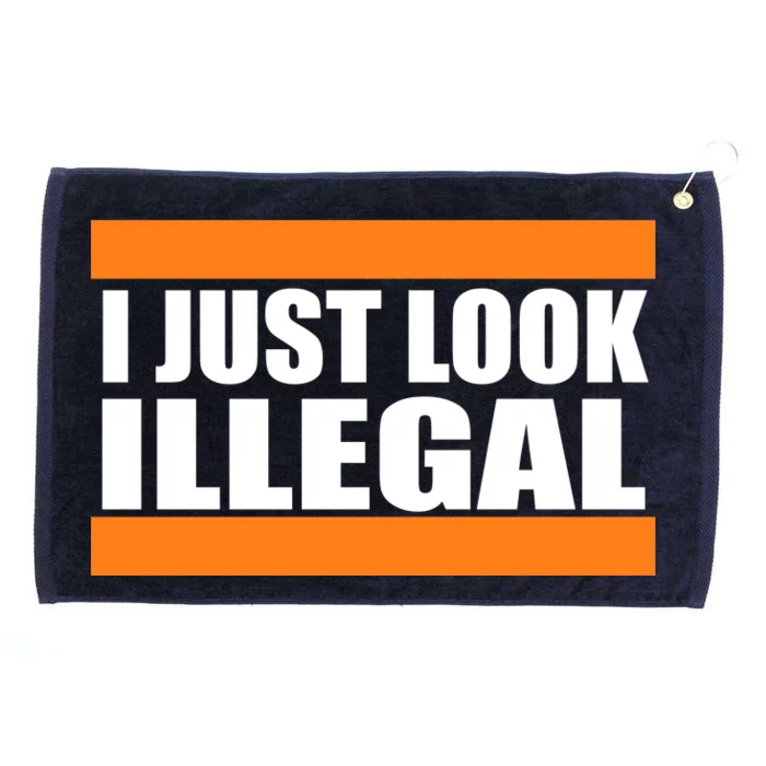 I Just Look Illegal Box Grommeted Golf Towel