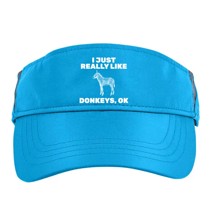 I Just Really Like Donkeys Ok Adult Drive Performance Visor