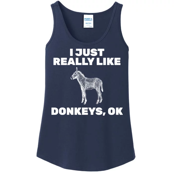 I Just Really Like Donkeys Ok Ladies Essential Tank