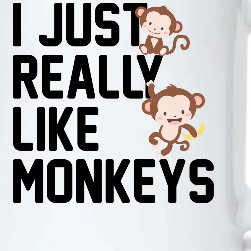 I Just Really Like Monkeys Black Color Changing Mug