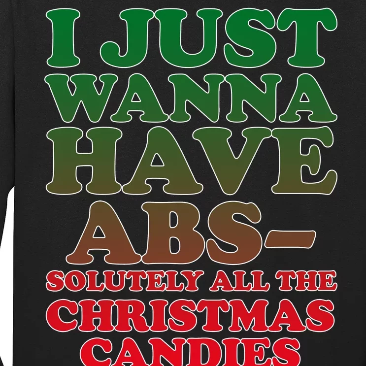 I Just Want Abs Christmas Candles Long Sleeve Shirt