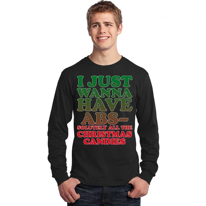 I Just Want Abs Christmas Candles Tall Long Sleeve T-Shirt