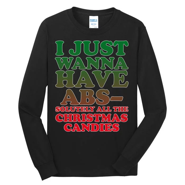 I Just Want Abs Christmas Candles Tall Long Sleeve T-Shirt