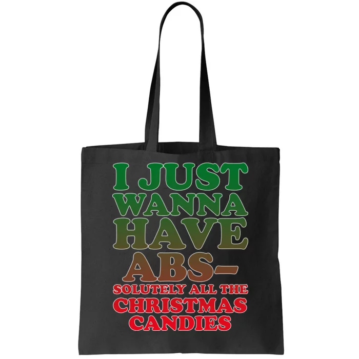 I Just Want Abs Christmas Candles Tote Bag