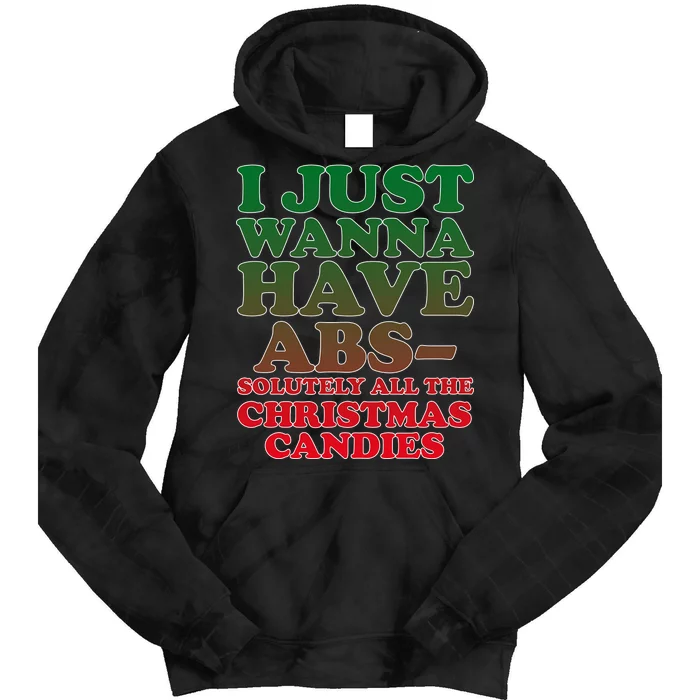 I Just Want Abs Christmas Candles Tie Dye Hoodie