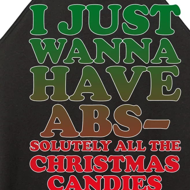 I Just Want Abs Christmas Candles Women’s Perfect Tri Rocker Tank