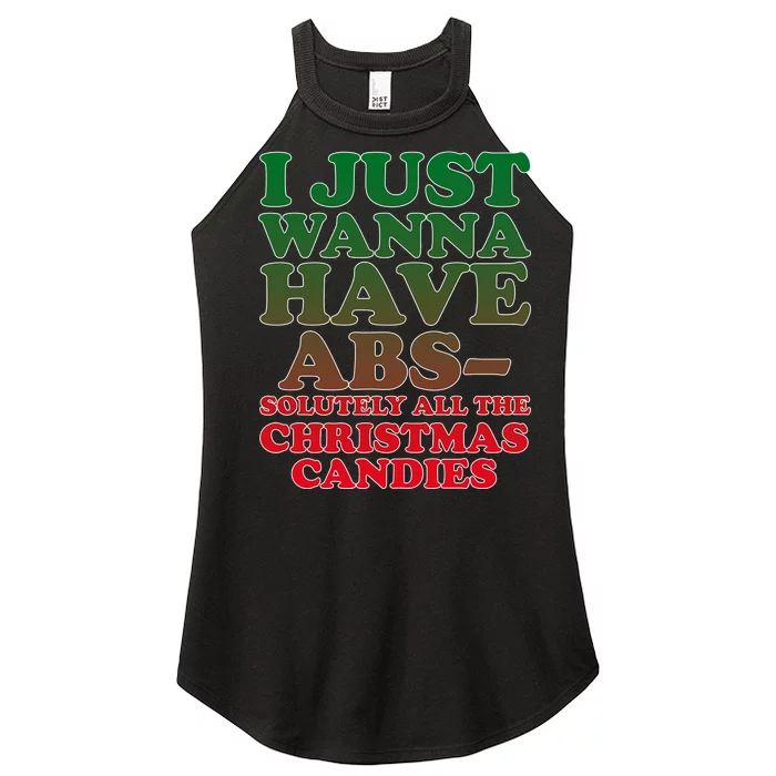 I Just Want Abs Christmas Candles Women’s Perfect Tri Rocker Tank