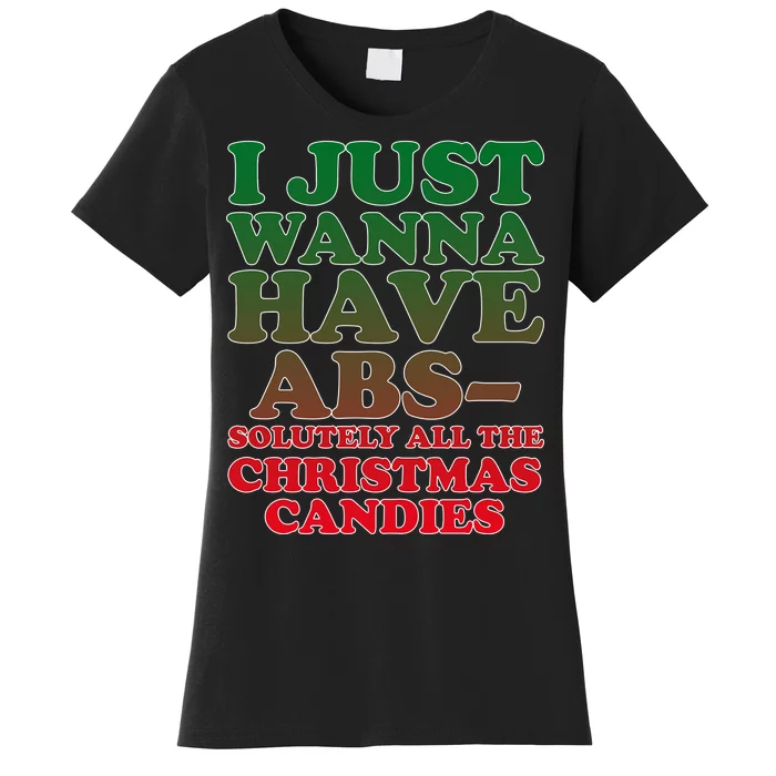 I Just Want Abs Christmas Candles Women's T-Shirt