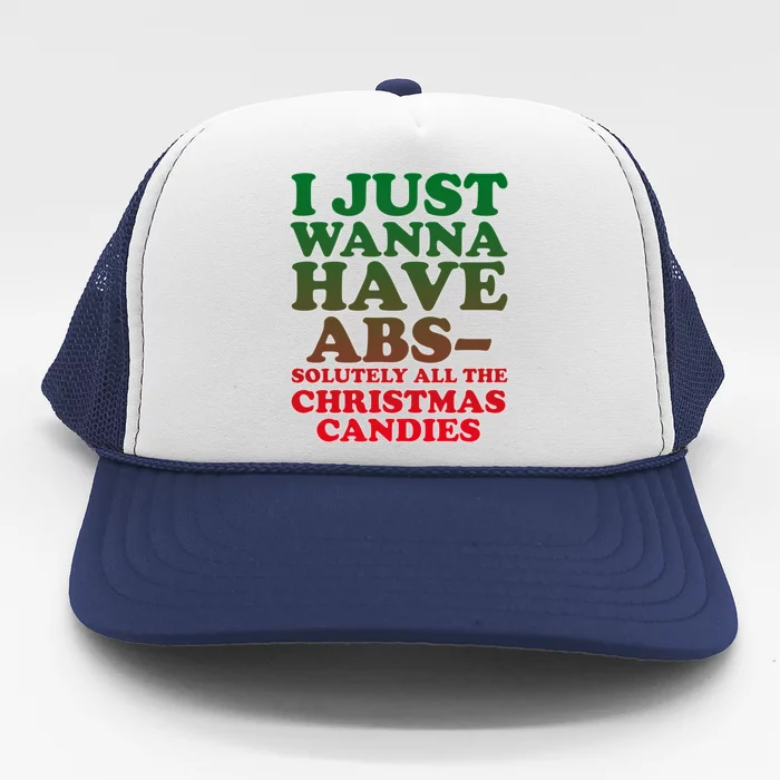 I Just Want Abs Christmas Candles Trucker Hat