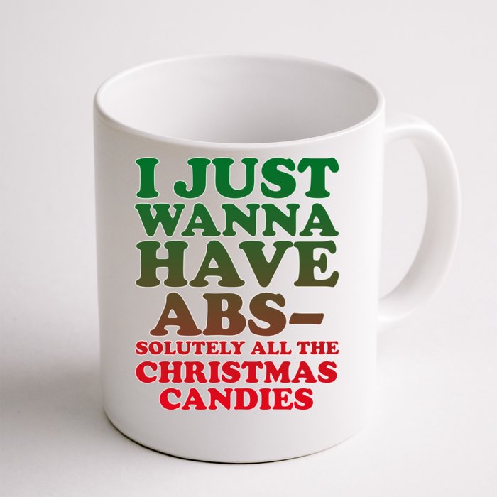 I Just Want Abs Christmas Candles Front & Back Coffee Mug