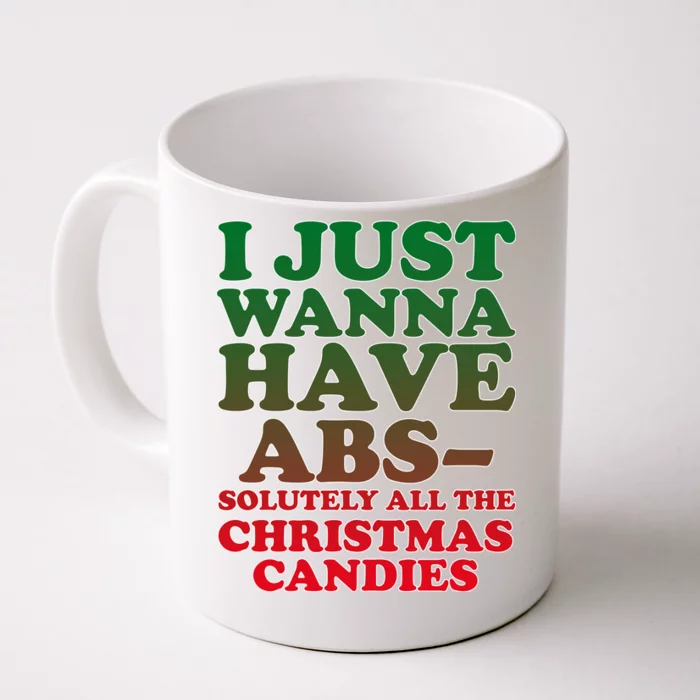 I Just Want Abs Christmas Candles Front & Back Coffee Mug