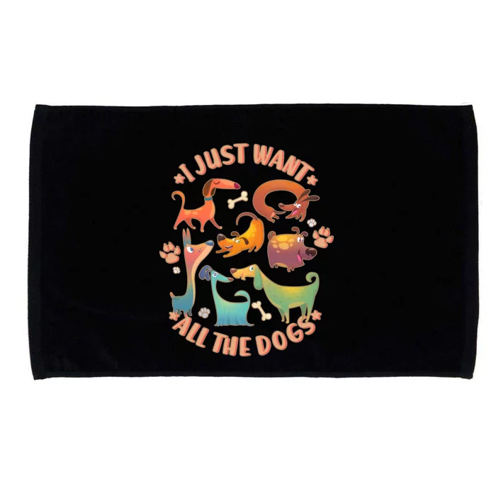 I Just Want All The Dogs Microfiber Hand Towel