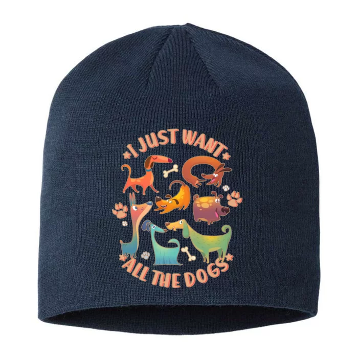 I Just Want All The Dogs 8 1/2in Sustainable Knit Beanie