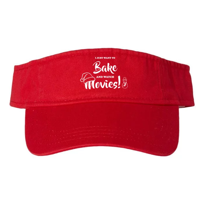 I Just Want To Bake And Watch Christmas Movies Valucap Bio-Washed Visor