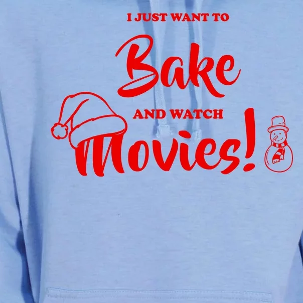 I Just Want To Bake And Watch Christmas Movies Unisex Surf Hoodie