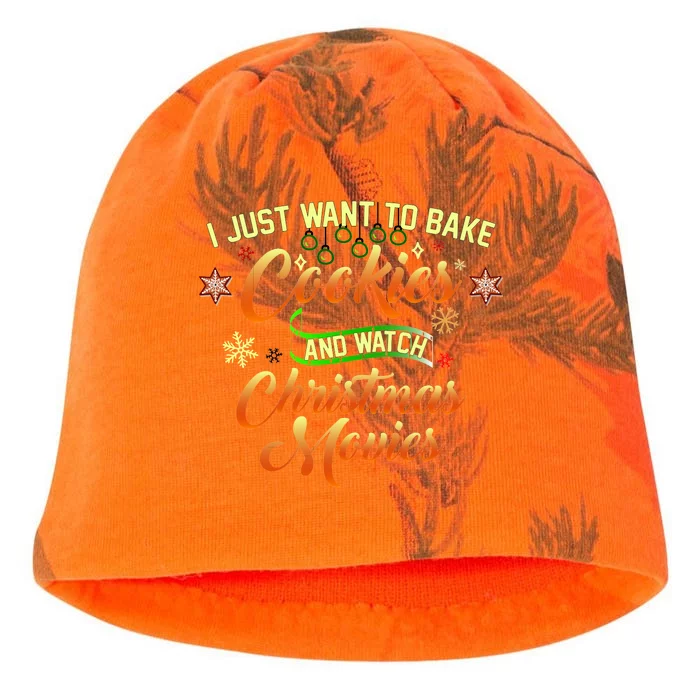 I Just Want To Bake Cookies And Watch Christmas Movies Kati - Camo Knit Beanie