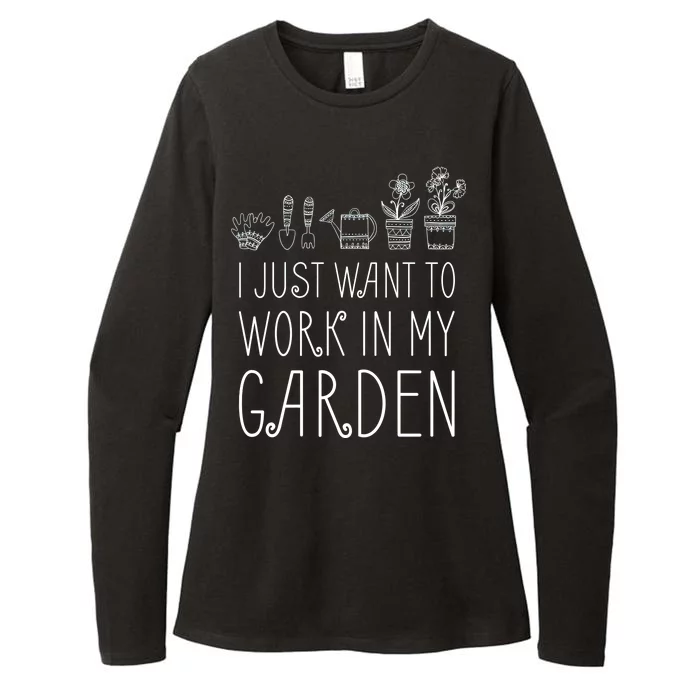 I Just Want To Work In My Garden Womens CVC Long Sleeve Shirt