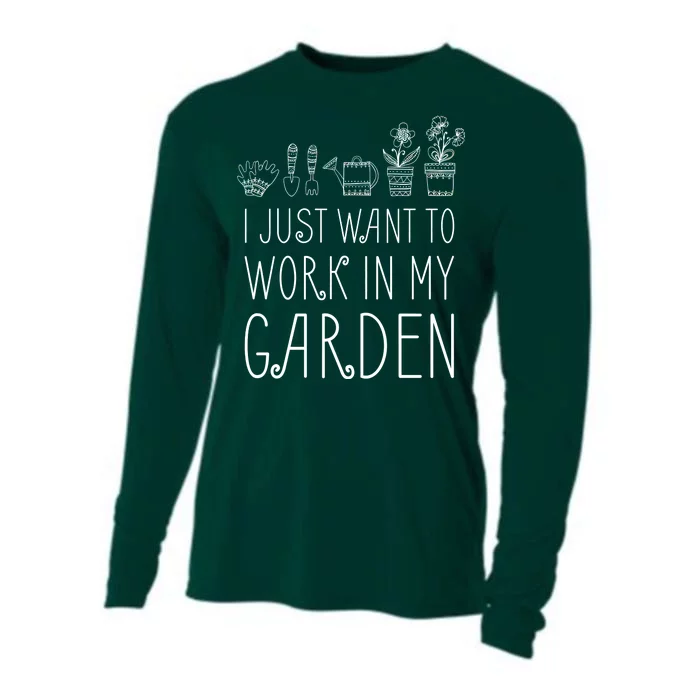 I Just Want To Work In My Garden Cooling Performance Long Sleeve Crew