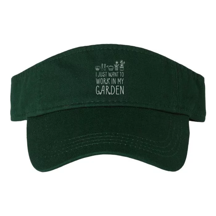 I Just Want To Work In My Garden Valucap Bio-Washed Visor