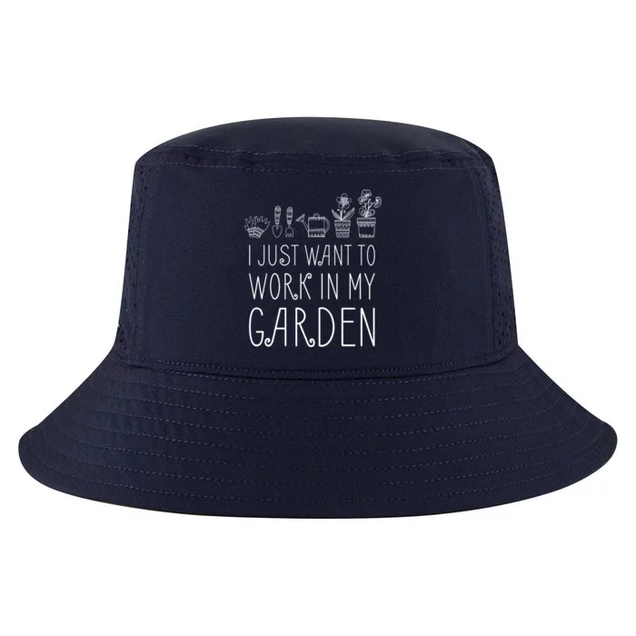 I Just Want To Work In My Garden Cool Comfort Performance Bucket Hat