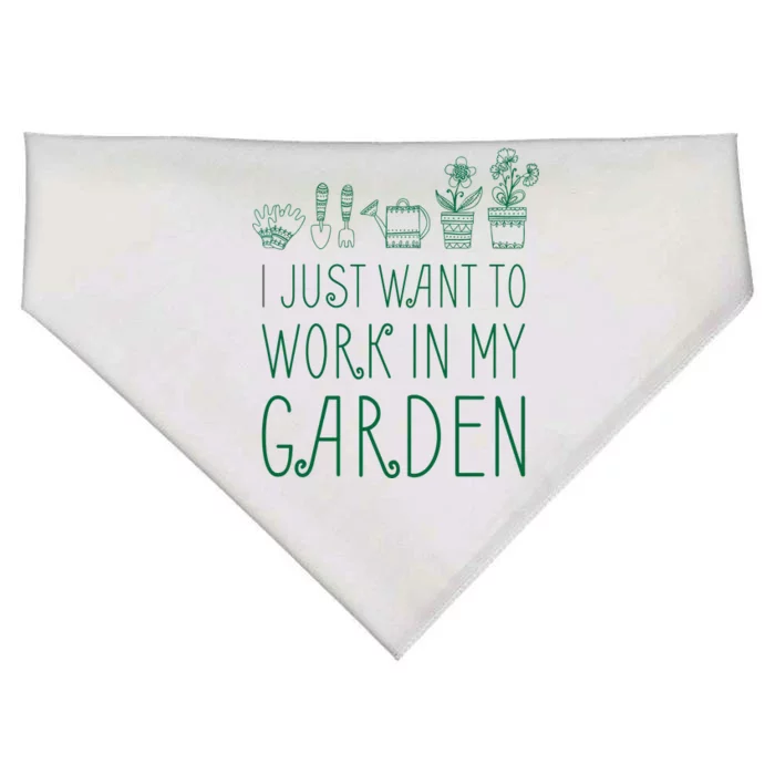 I Just Want To Work In My Garden USA-Made Doggie Bandana