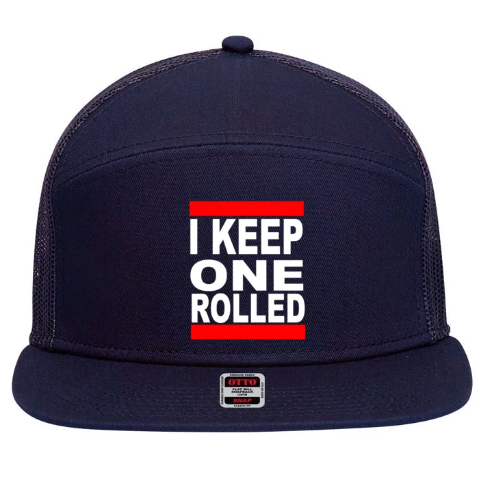 I Keep One Rolled 7 Panel Mesh Trucker Snapback Hat