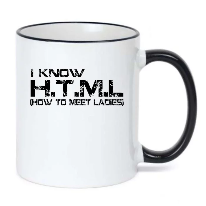 I know HTML How To Meet Ladies Black Color Changing Mug