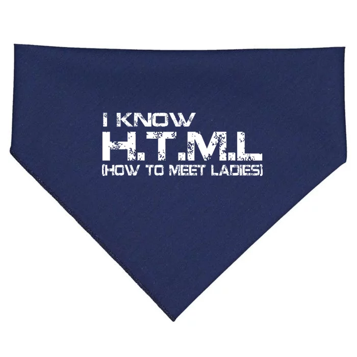 I know HTML How To Meet Ladies USA-Made Doggie Bandana