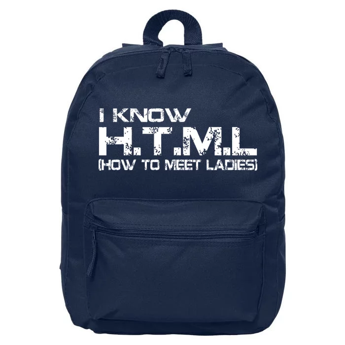 I know HTML How To Meet Ladies 16 in Basic Backpack