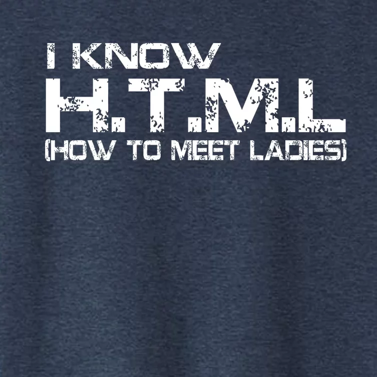 I know HTML How To Meet Ladies Women's Crop Top Tee