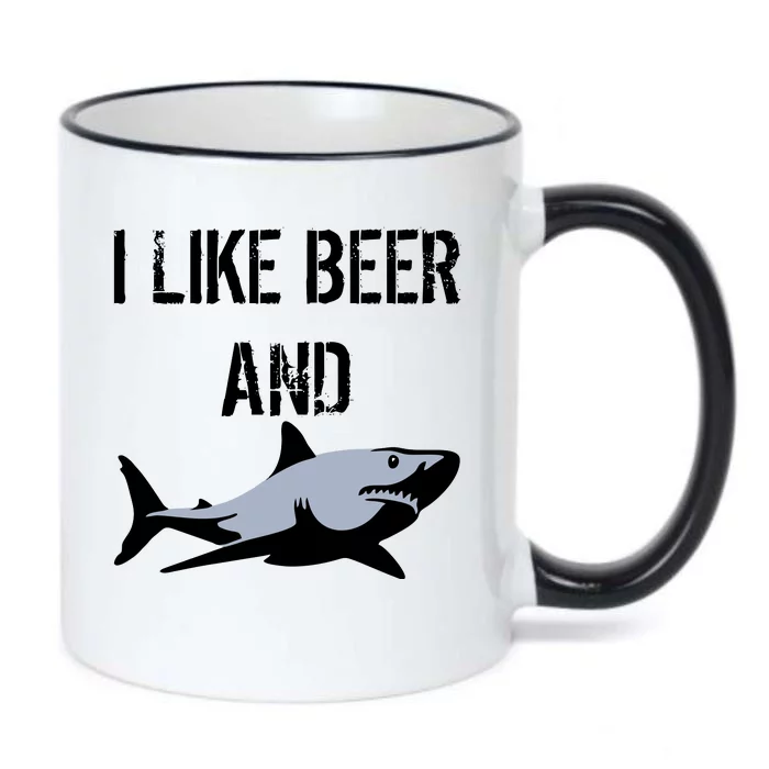 I Like Beer And Sharks Black Color Changing Mug