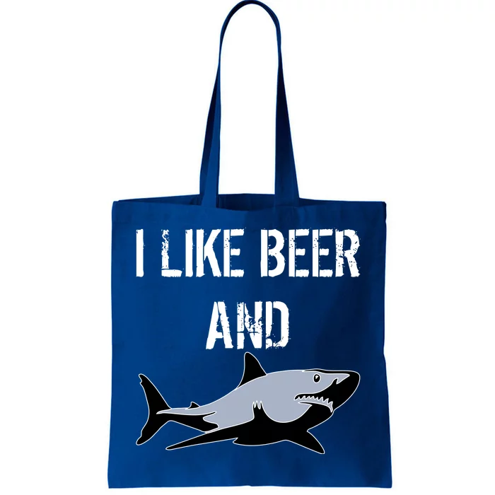 I Like Beer And Sharks Tote Bag