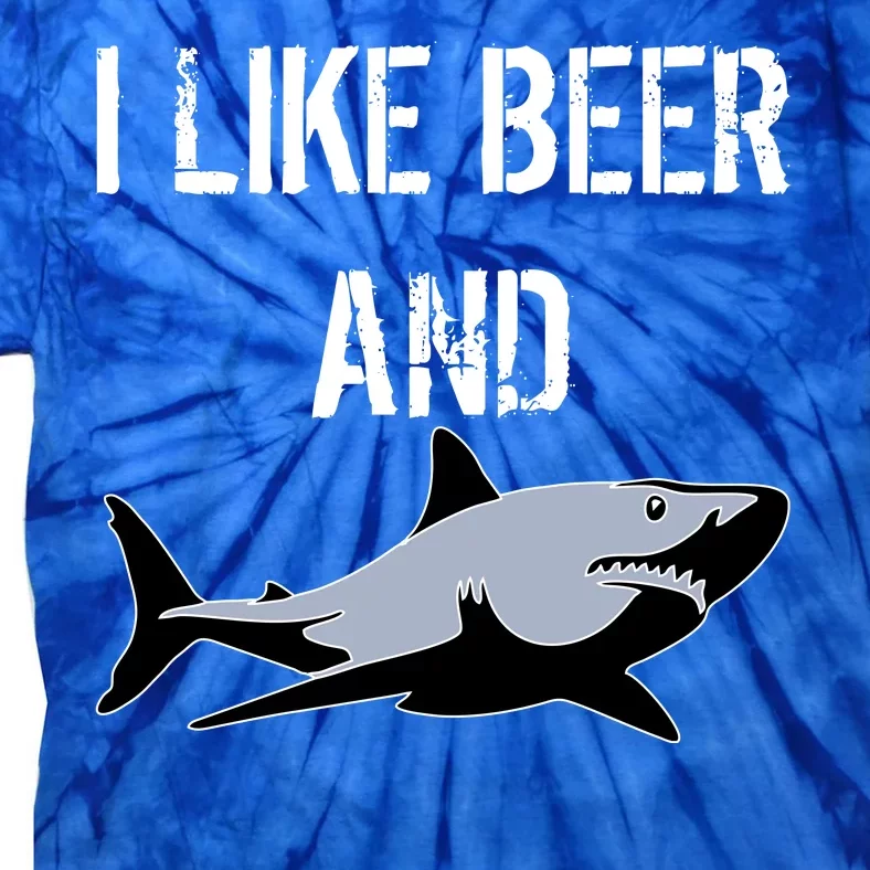 I Like Beer And Sharks Tie-Dye T-Shirt