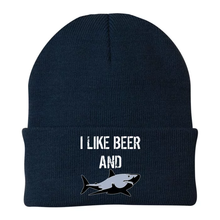 I Like Beer And Sharks Knit Cap Winter Beanie