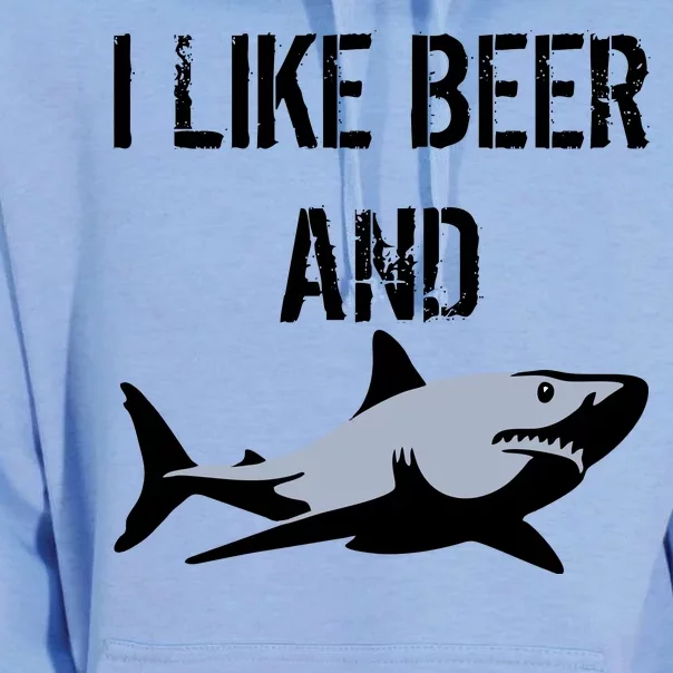 I Like Beer And Sharks Unisex Surf Hoodie